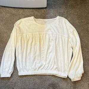 Loft outlet, medium off-white, long sleeve blouse